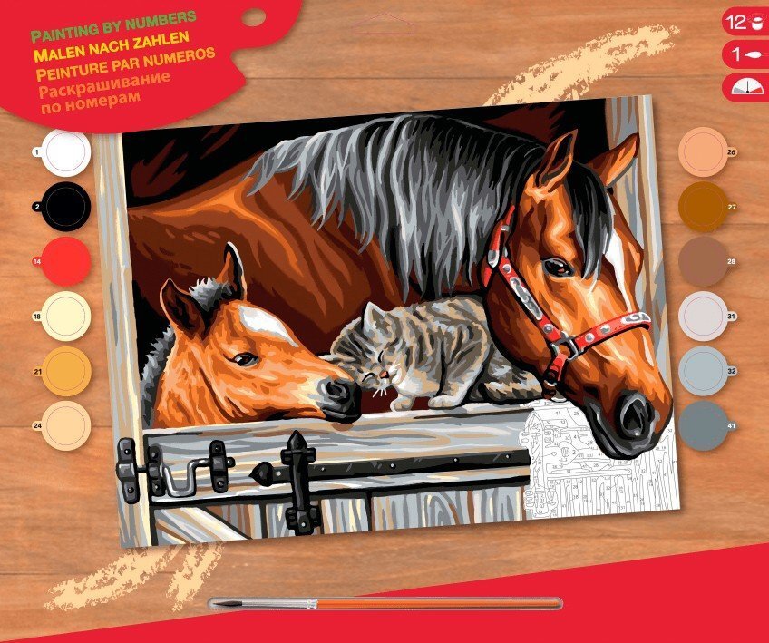

Sequin Art PAINTING BY NUMBERS SENIOR Stable Dooor Trio (SA1523)