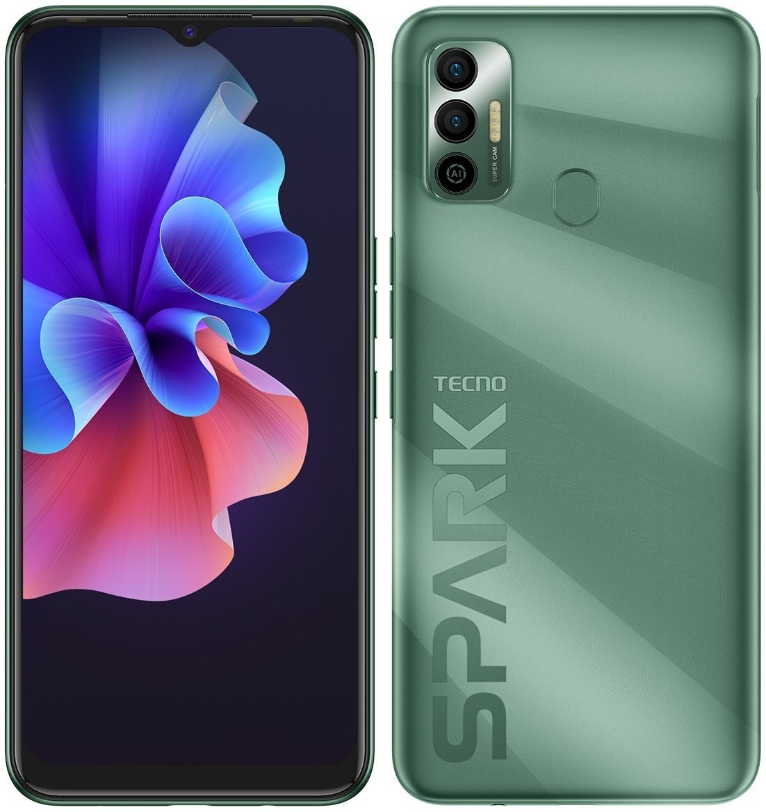 

TECNO Spark 7 (KF6n) 4/128Gb NFC Spruce Green, Зелёный