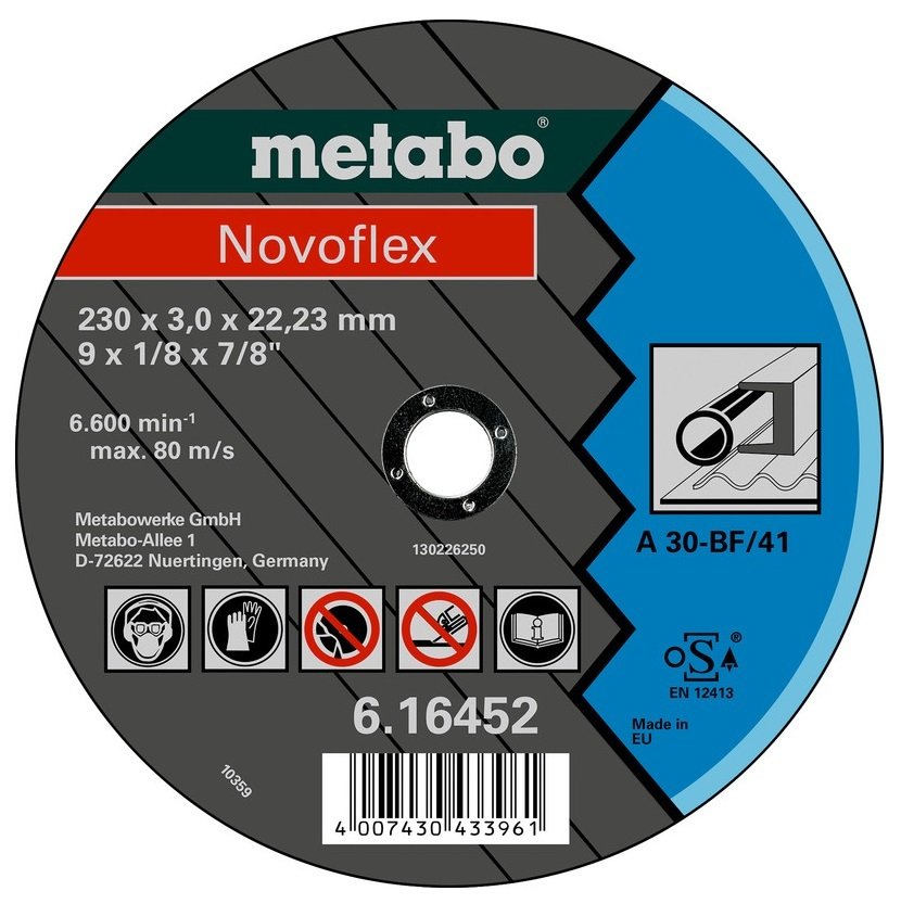 

METABO Novoflex 230x3,0x22,23 сталь, TF 41 (616452000)