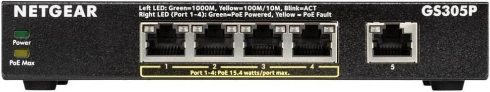 

NETGEAR GS305P-200PES, Чёрный