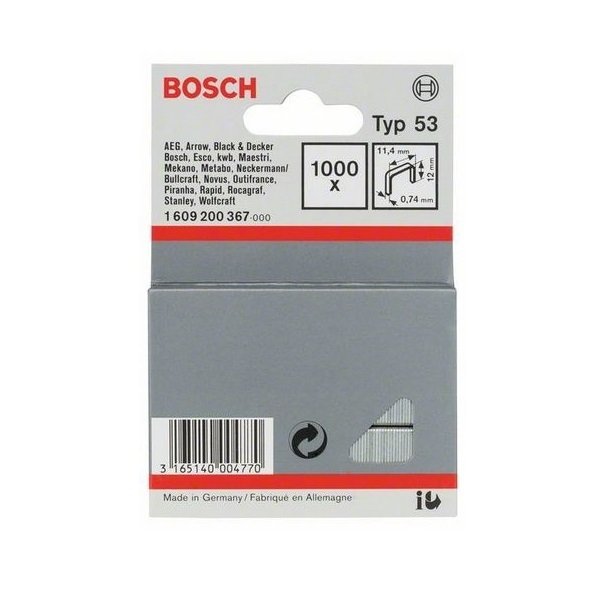 

BOSCH 12мм ТИП 53, 1000шт (1609200367)