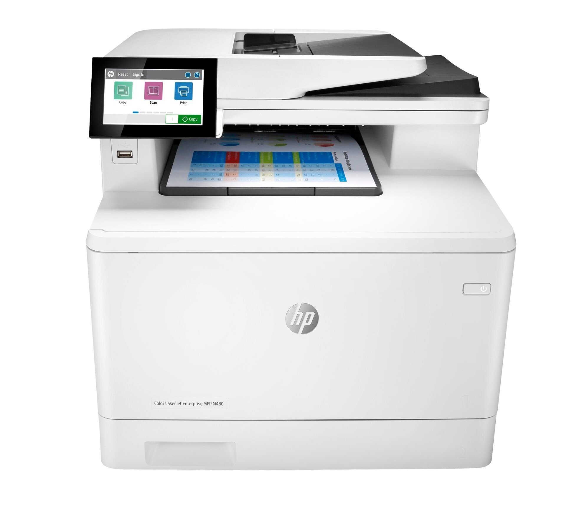 

HP Color LJ Enterprise M480f (3QA55A), Белый