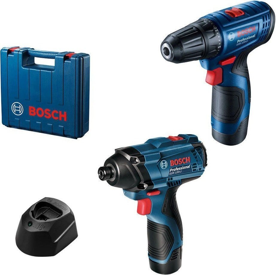 

BOSCH: Дрель-шуруповерт GSR 120-LI + GDR 120-LI +2 АКБ +ЗУ (06019G8023)