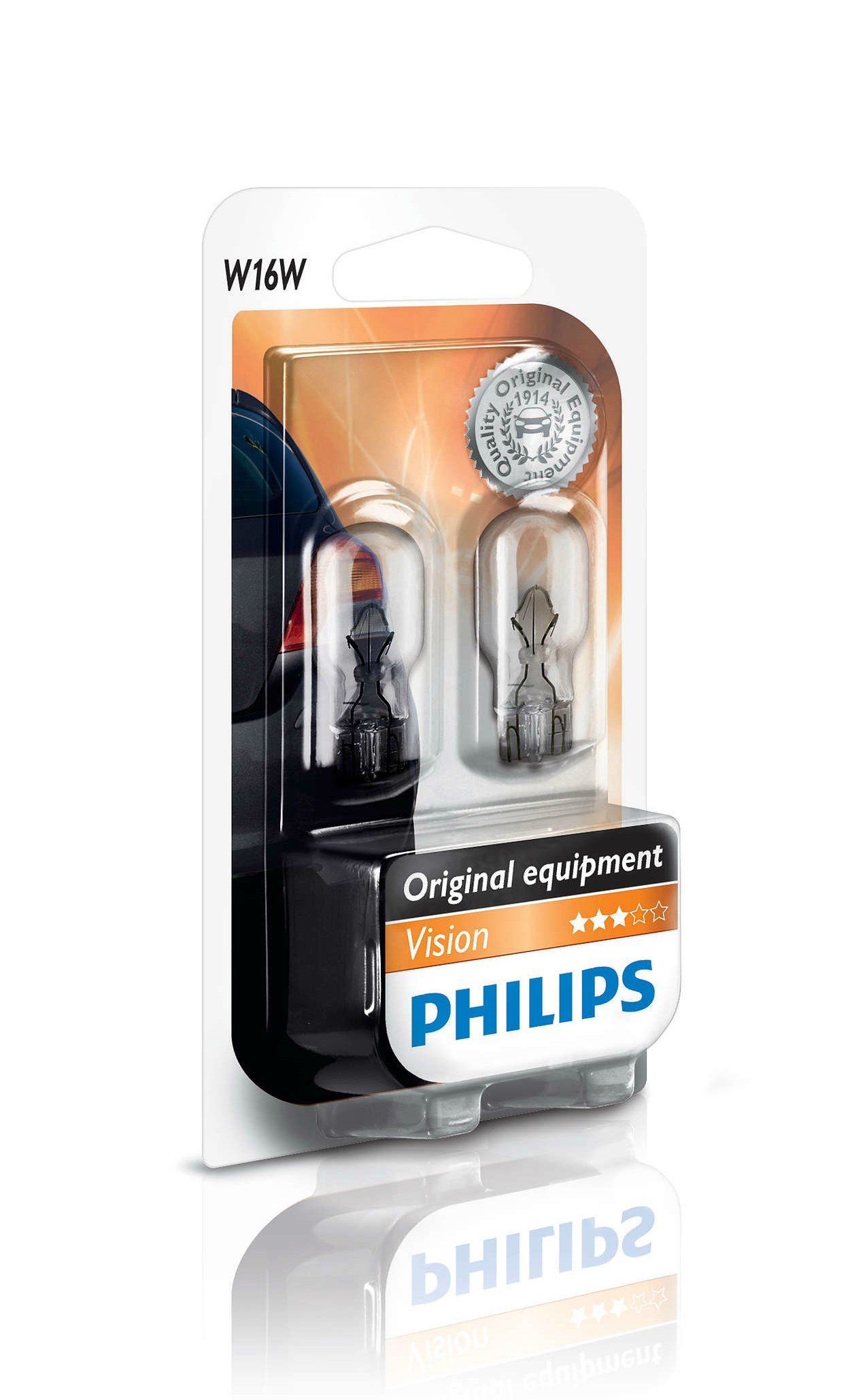 

PHILIPS W16W, 2шт/блистер (12067B2)