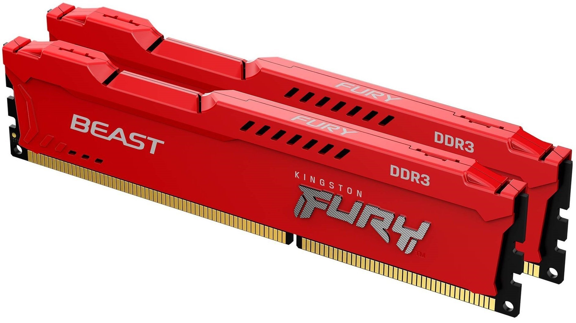 

KINGSTON DDR3-1600 8GB KIT (4GBx2) FURY Beast Red (KF316C10BRK2/8), Красный
