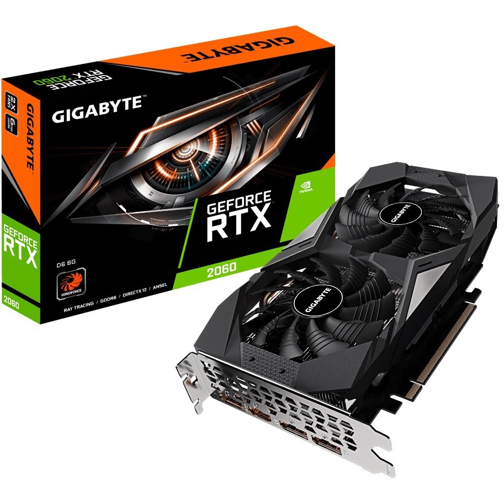 

GIGABYTE GeForce RTX2060 D6 6GB DDR6 192bit DPx3-HDMI (GV-N2060D6-6GD)
