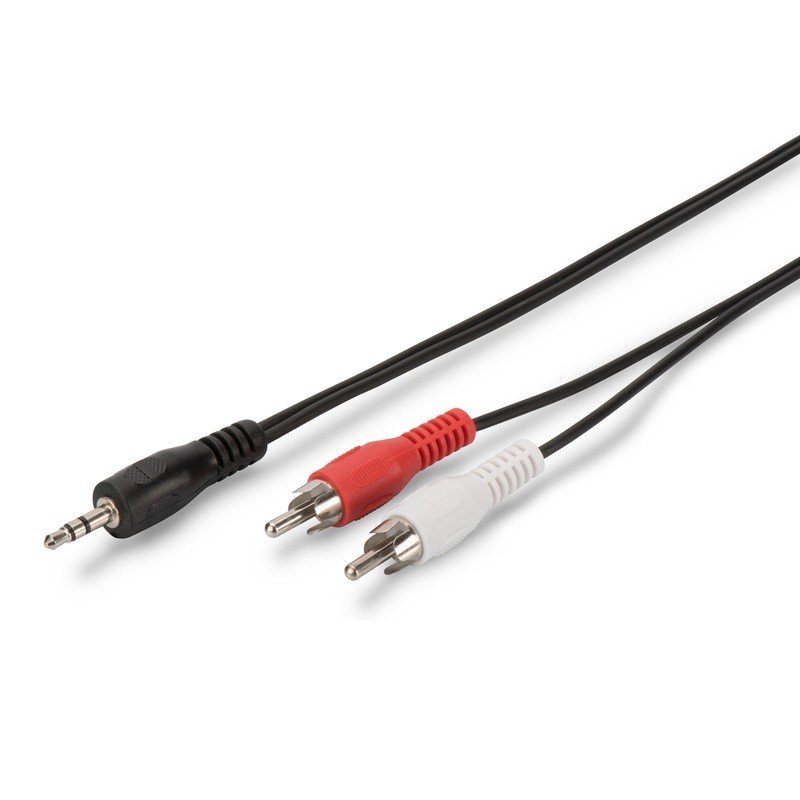 

DIGITUS ASSMANN аудио jack 3.5мм-M/RCA-Mx2 Stereo Cable 5м (AK-510300-050-S), Красный