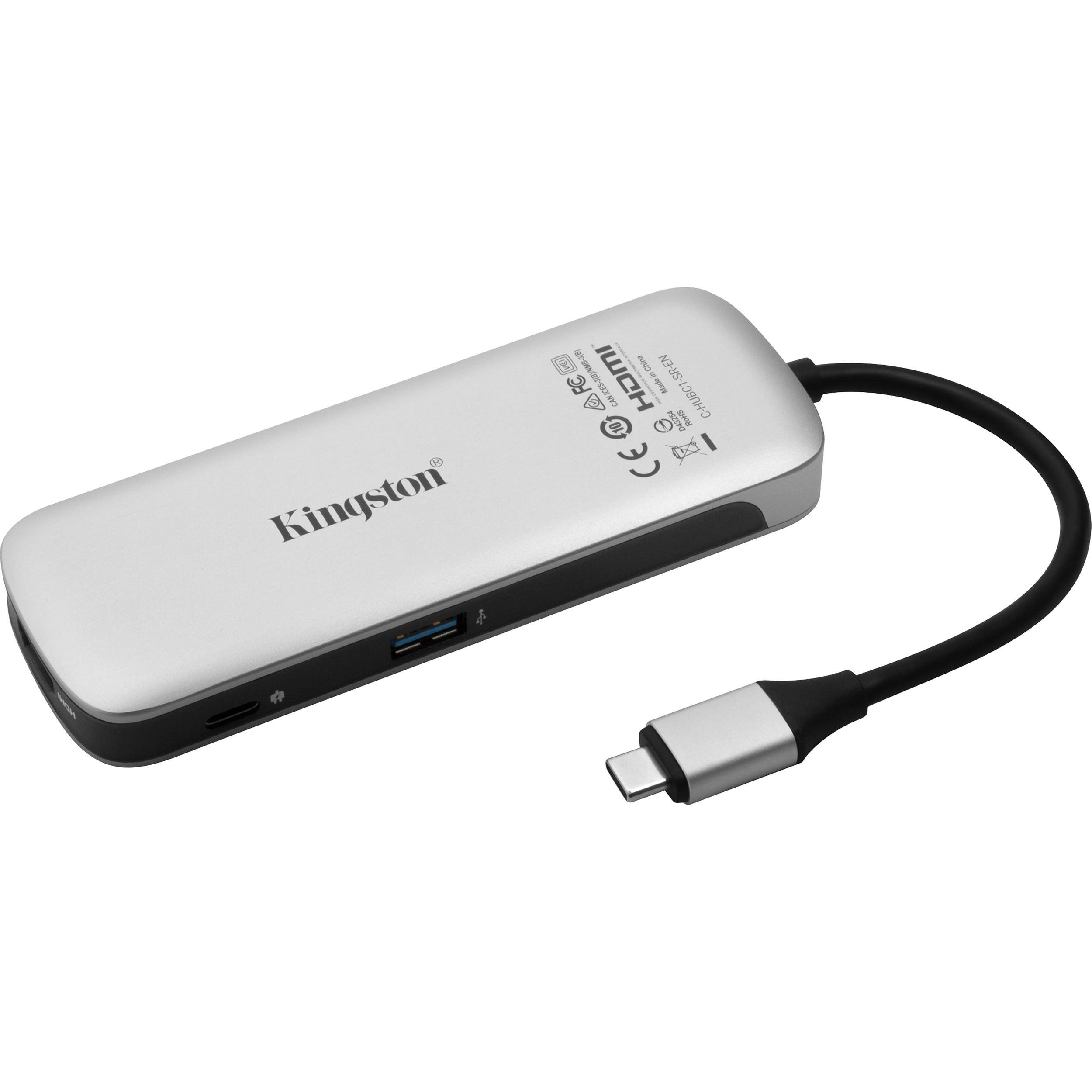 

KINGSTON Nucleum USB-C : USB 3.0/HDMI/SD/microSD/Power Pass through/Type-C ports (C-HUBC1-SR-EN), Белый