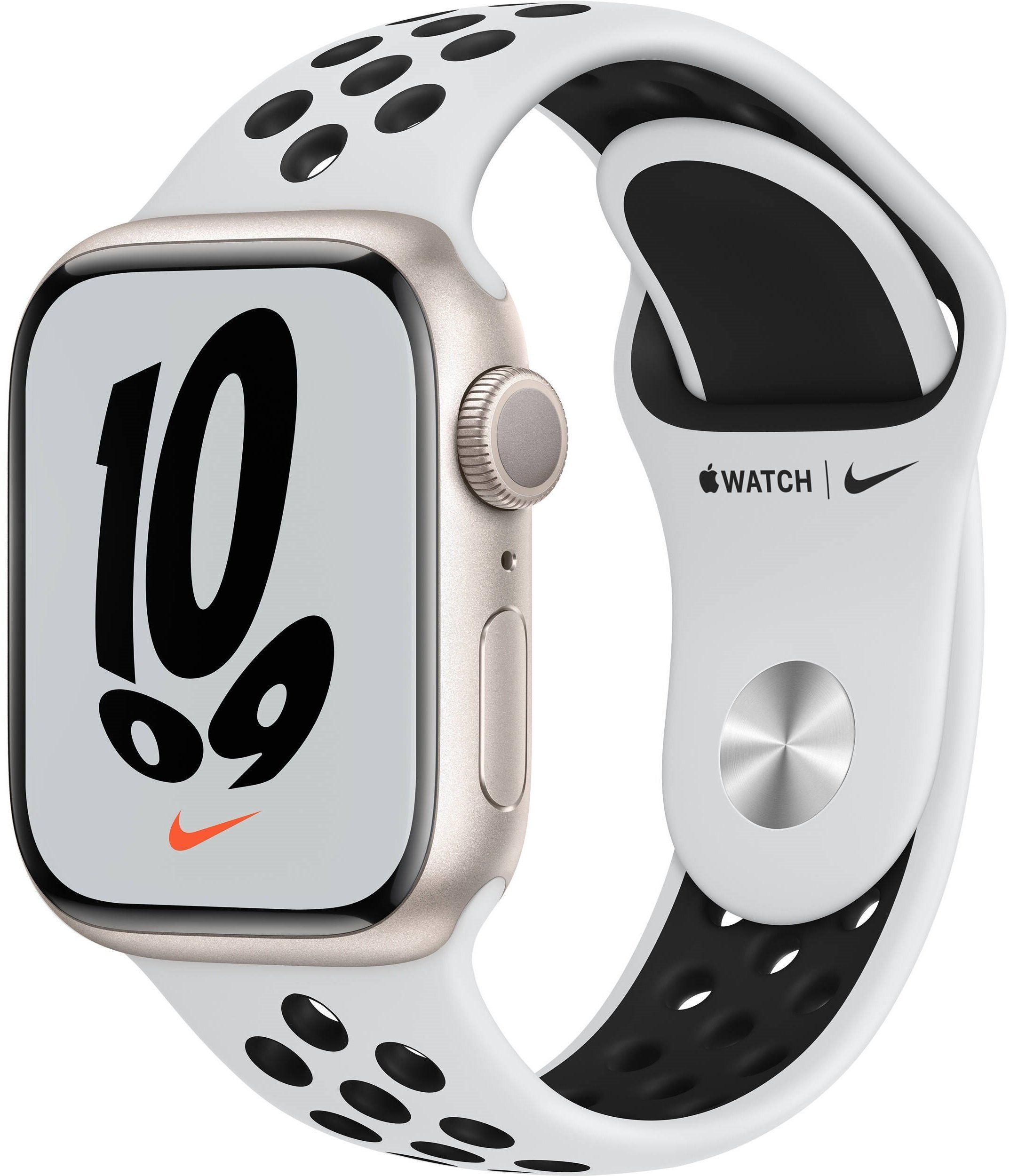 

APPLE Watch Series 7 Nike Starlight 41mm Pure Platinum/Black NikeBand (MKN33UL/A)