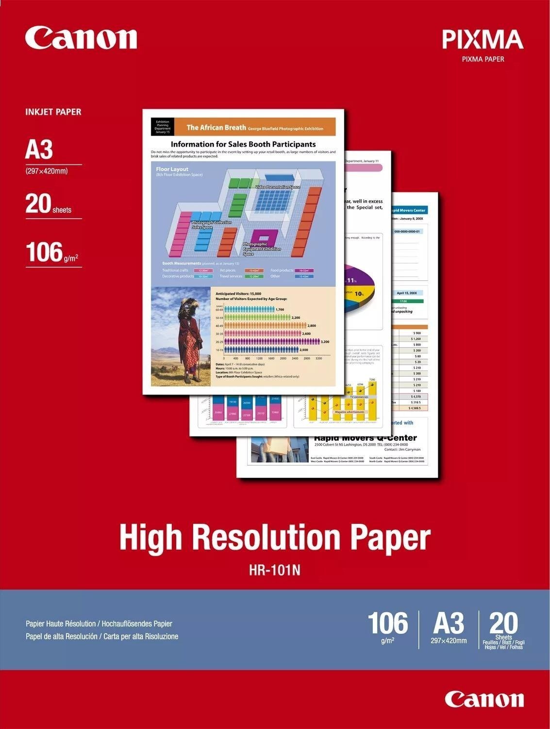 

CANON A3 HR-101 Paper, 20л (1033A006), Белый