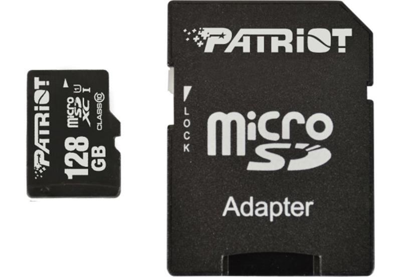 Акция на PATRIOT 128GB microSDXC C10 UHS-I LX + SD (PSF128GMCSDXC10) от Repka