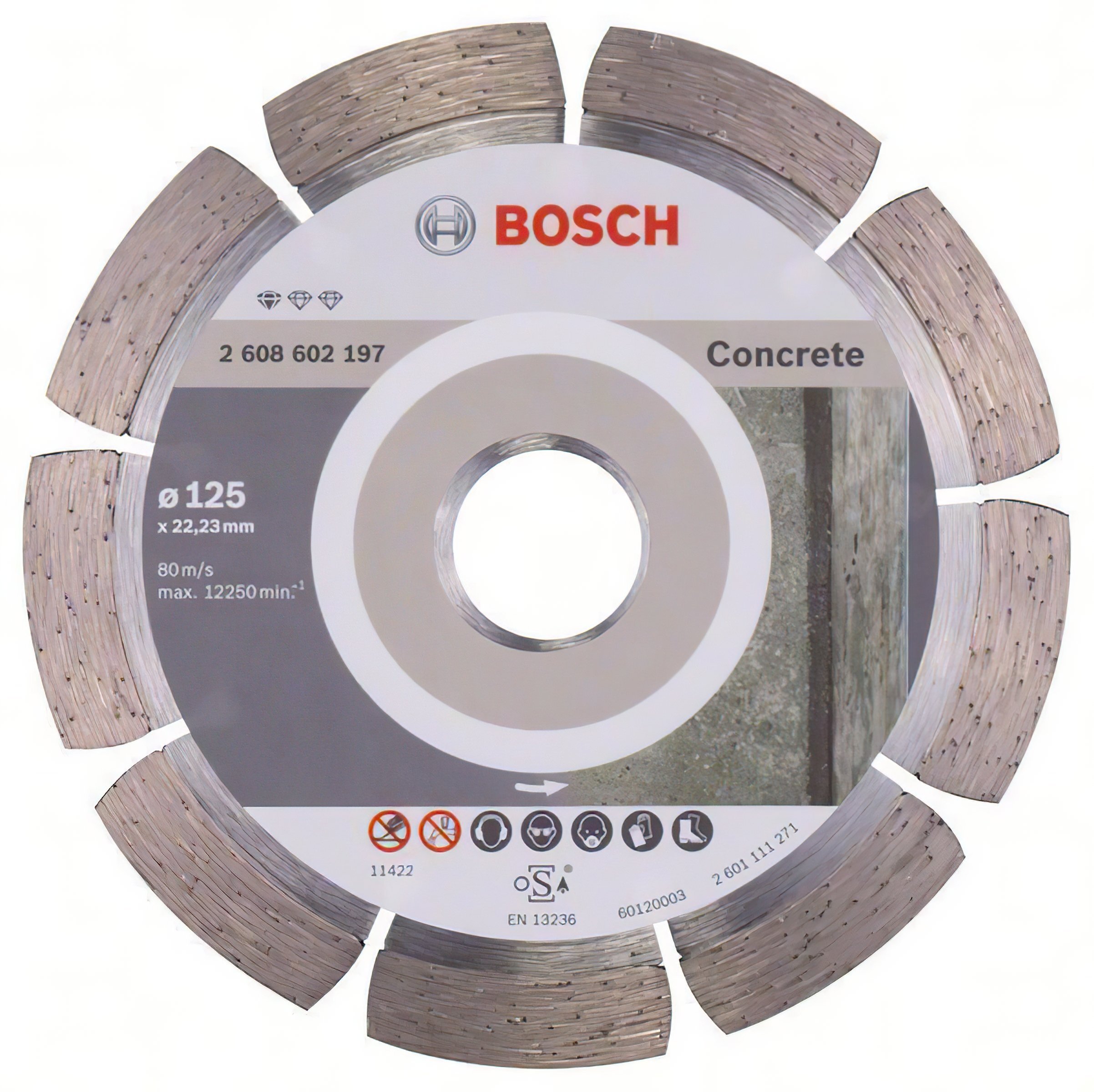 

BOSCH Standard for Concrete 125-22.23, по бетону (2608602197)