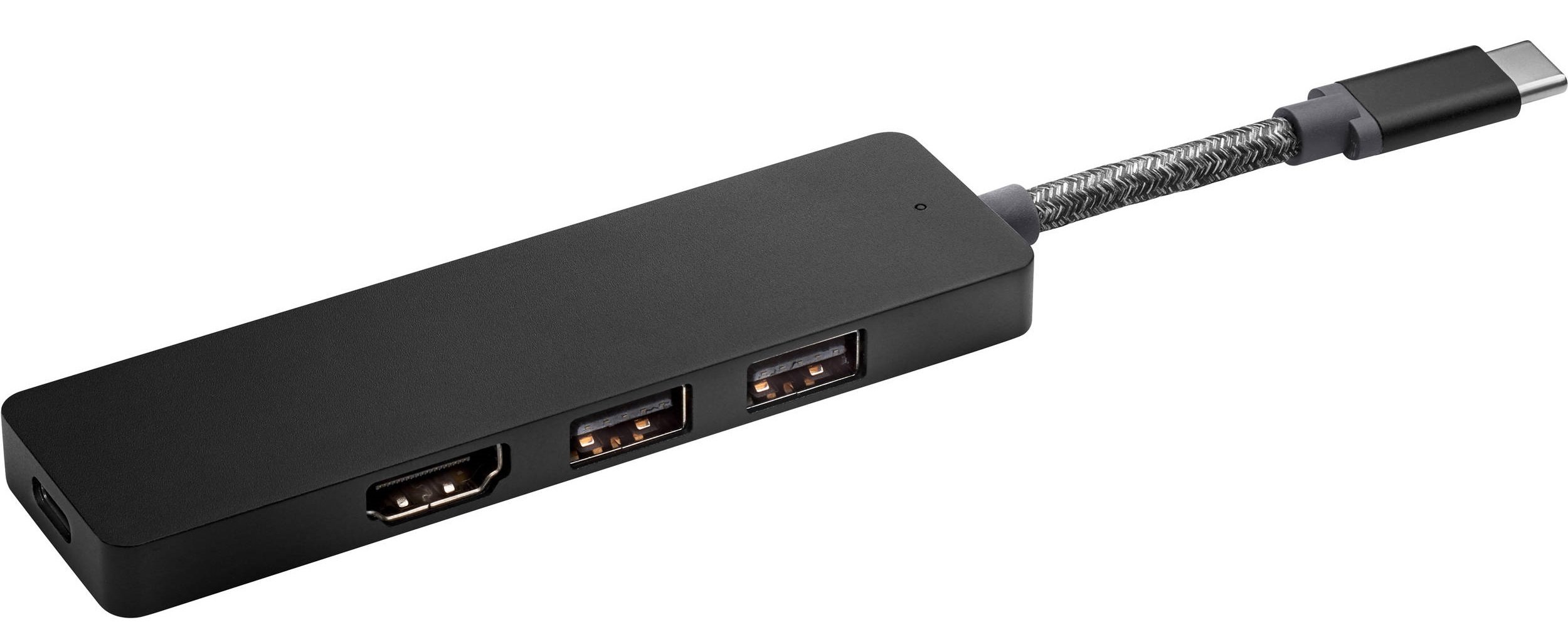 

HP USB-C Travel HUB (4WX89AA), Чёрный