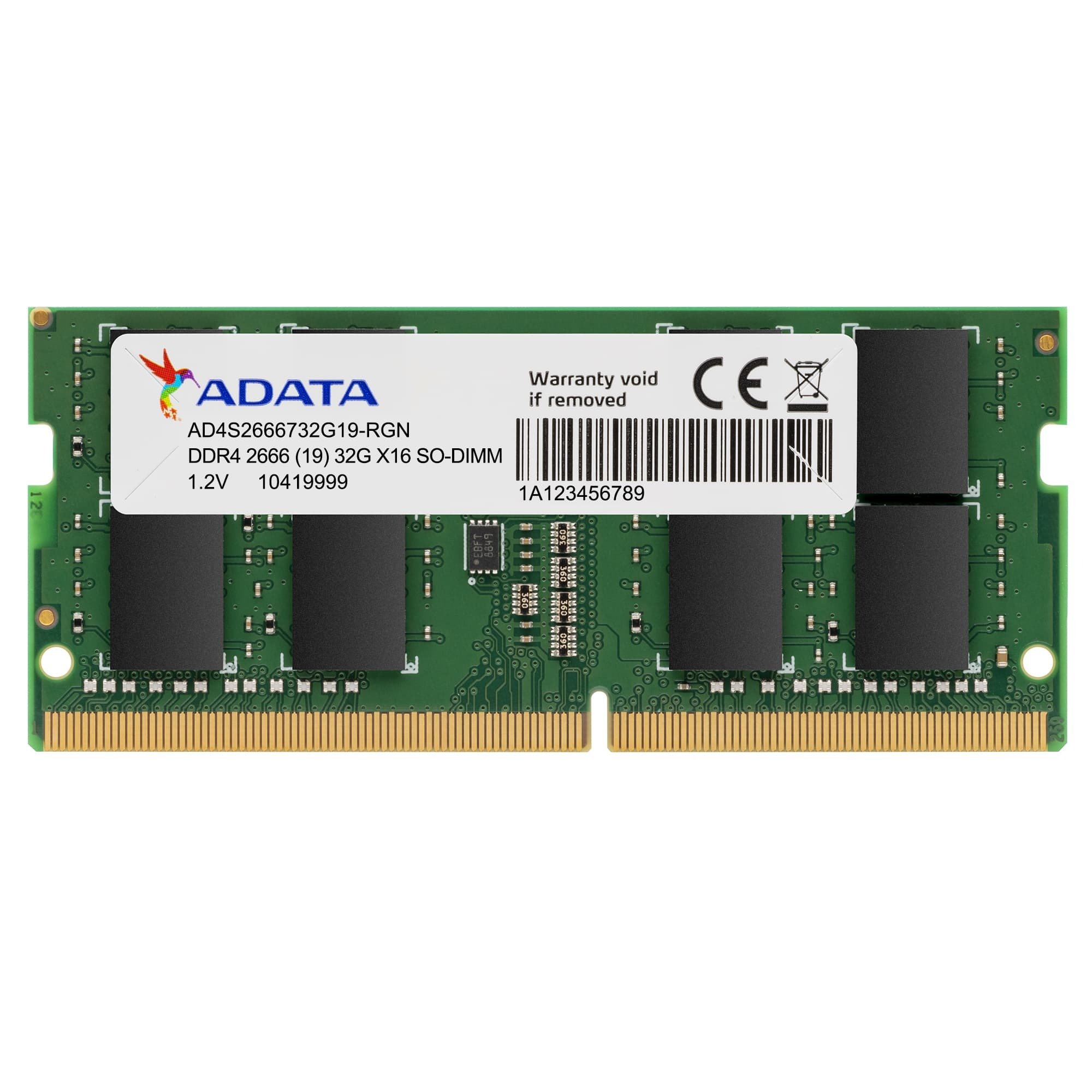 

A-DATA DDR4-2666 16GB SO-DIMM (AD4S2666716G19-SGN