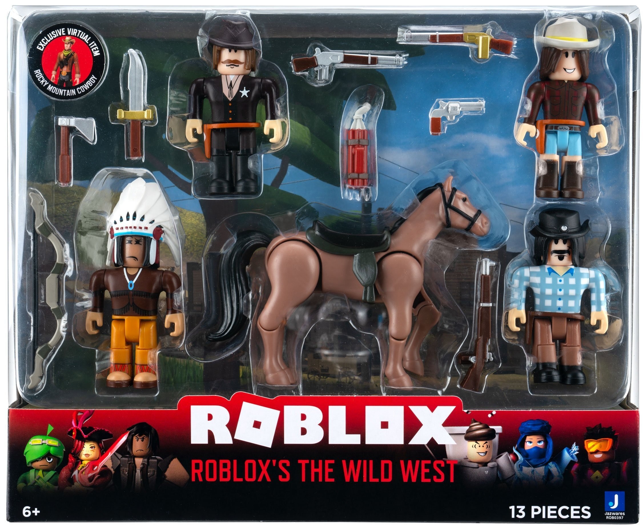 

Jazwares Roblox Multipack Roblox's The Wild West W9 (ROB0397), Разноцветный