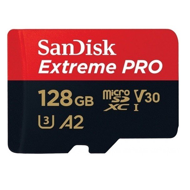 

SANDISK microSDXC 128GB Extreme Pro A2 C10 V30 U3 (SDSQXCY-128G-GN6MA)
