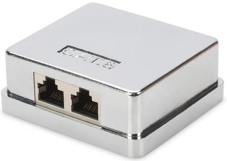 

DIGITUS Cat. 6 STP 2xRJ45 8P8C, для наружной проводки (DN-93711), Cерый