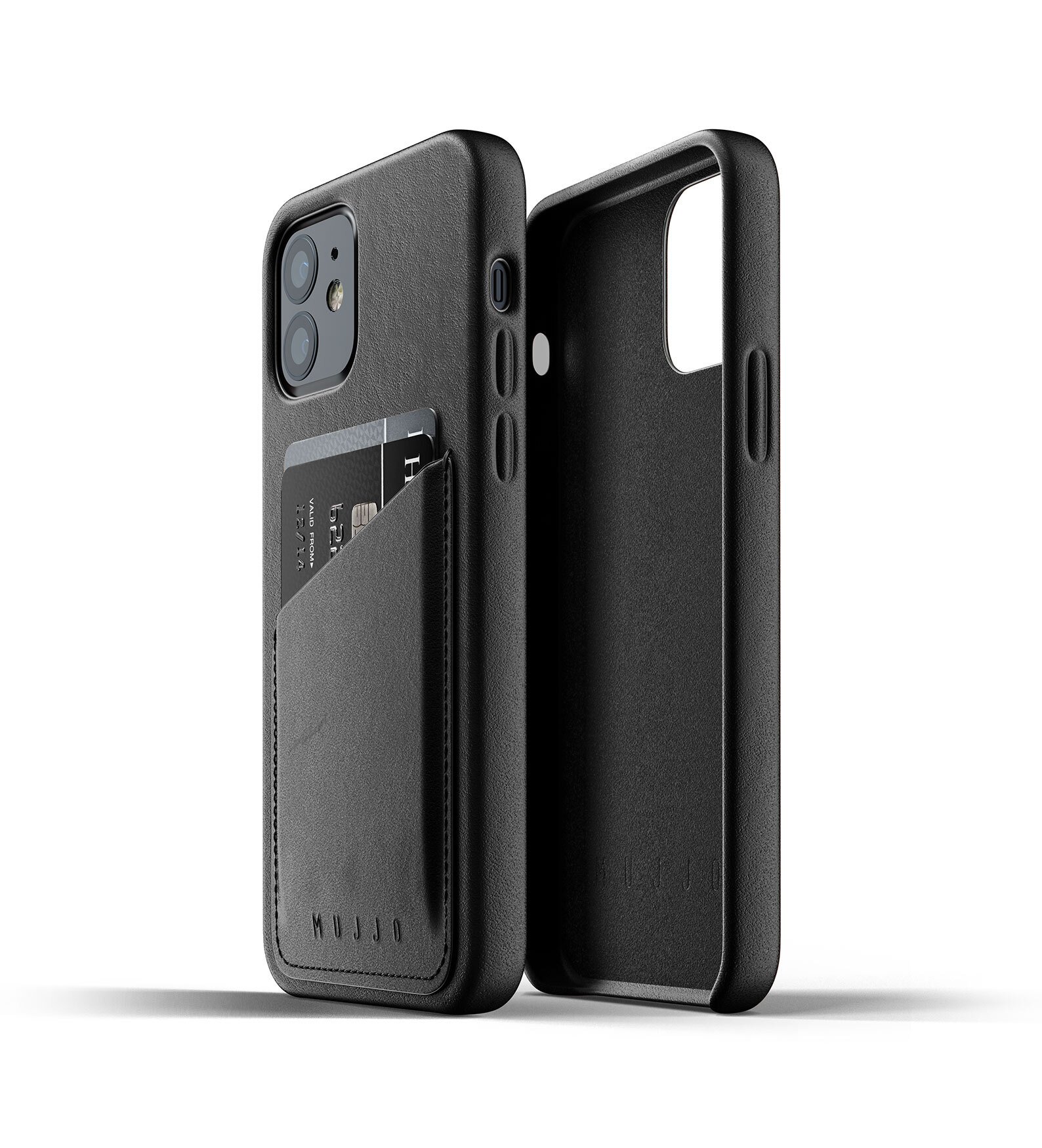 

MUJJO для iPhone 12/12 Pro Full Leather Wallet Black (MUJJO-CL-008-BK), Чёрный