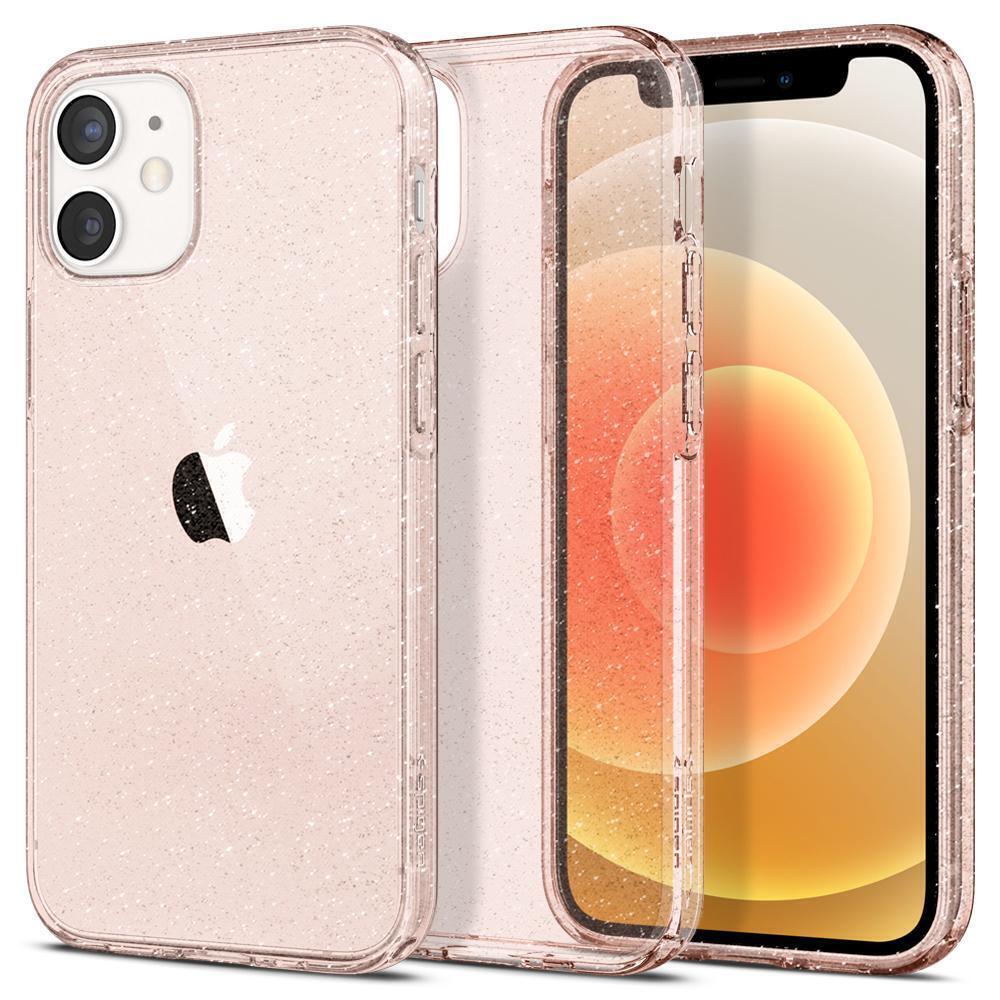 

Spigen для iPhone 12 mini Liquid Crystal Glitter Rose Quartz (ACS01742), Розовый
