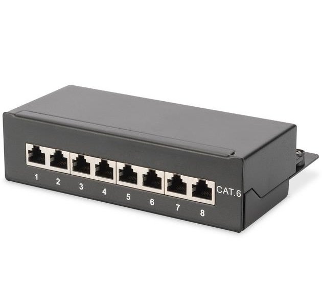 

DIGITUS Desktop, 8 портов, 6 STP в сборе (DN-91608SD), Чёрный