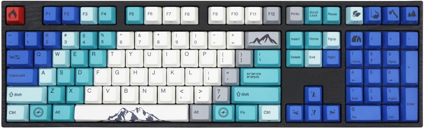 

Varmilo VA108M Summit Cherry MX Red (VA108MR2W/LL7MO2SW), Белый|синий|чёрный