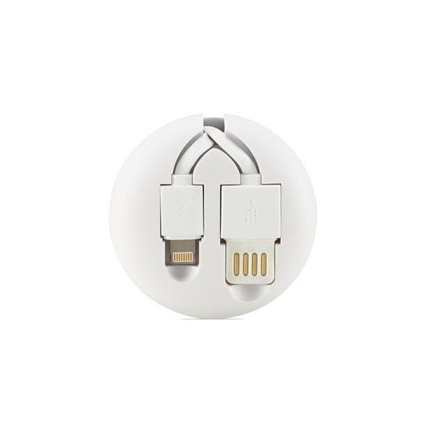 

REMAX Roller type Retractable 2in1 for MicroUSB and Lightning 1m white (RC-099T-WHITE), Белый