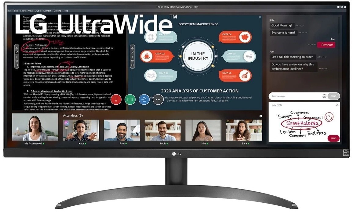 

LG UltraWide 29WP500-B, Чёрный