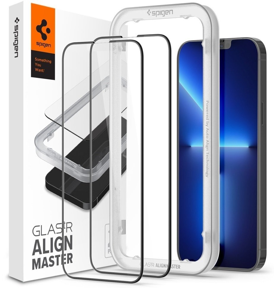 

Spigen для iPhone 13 Pro Max tR Align Master FC Black (2 Pack) (AGL03377), Прозрачный