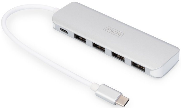 

DIGITUS Type-C, 4xUSB 3.0, функция ЗУ (DA-70242-1), Чёрный