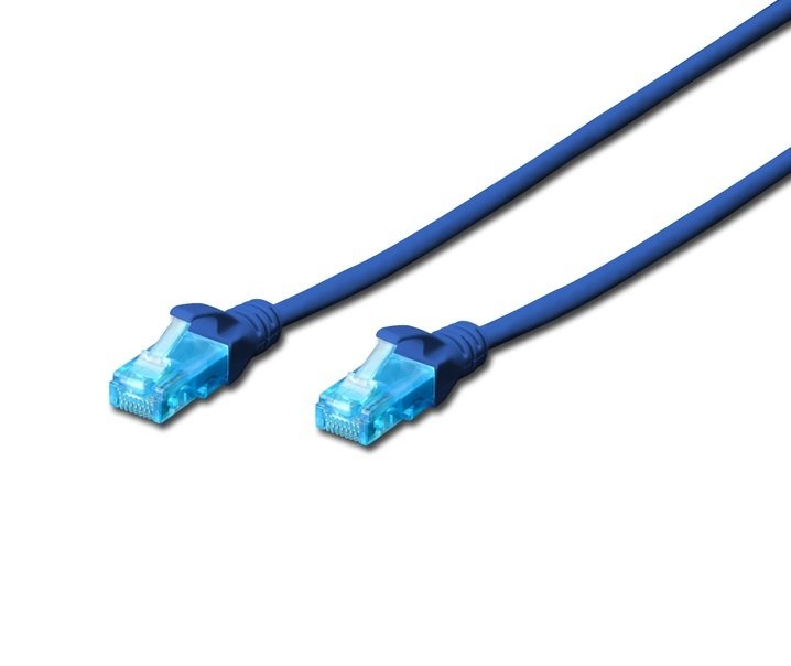 

DIGITUS CCA CAT 5e UTP, 1м, AWG 26/7, PVC, синий (DK-1512-010/B)