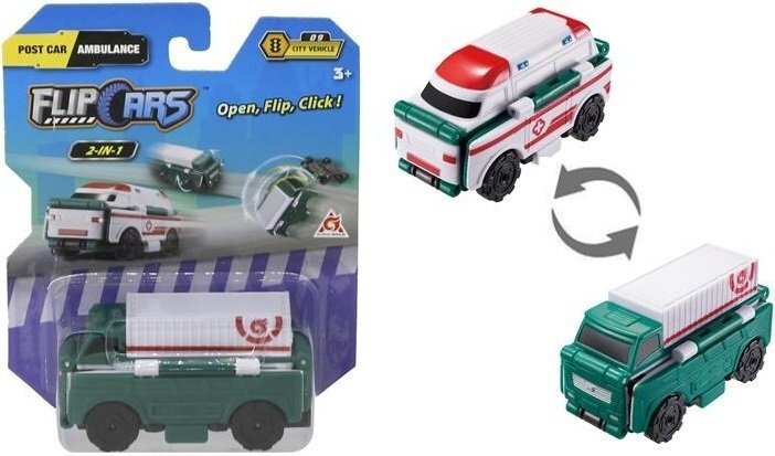 

Flip Cars 2 в 1 Грузовик и Скорая помощь (EU463875-39), Разноцветный