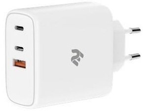 

2Е Wall Charger GaN USB-C PD3.0 Dual, QC3.0, Max 65W, white (2E-WC3USB65W-W)