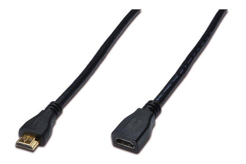 

DIGITUS HDMI High speed + Ethernet (AM/AF) 3.0m Black