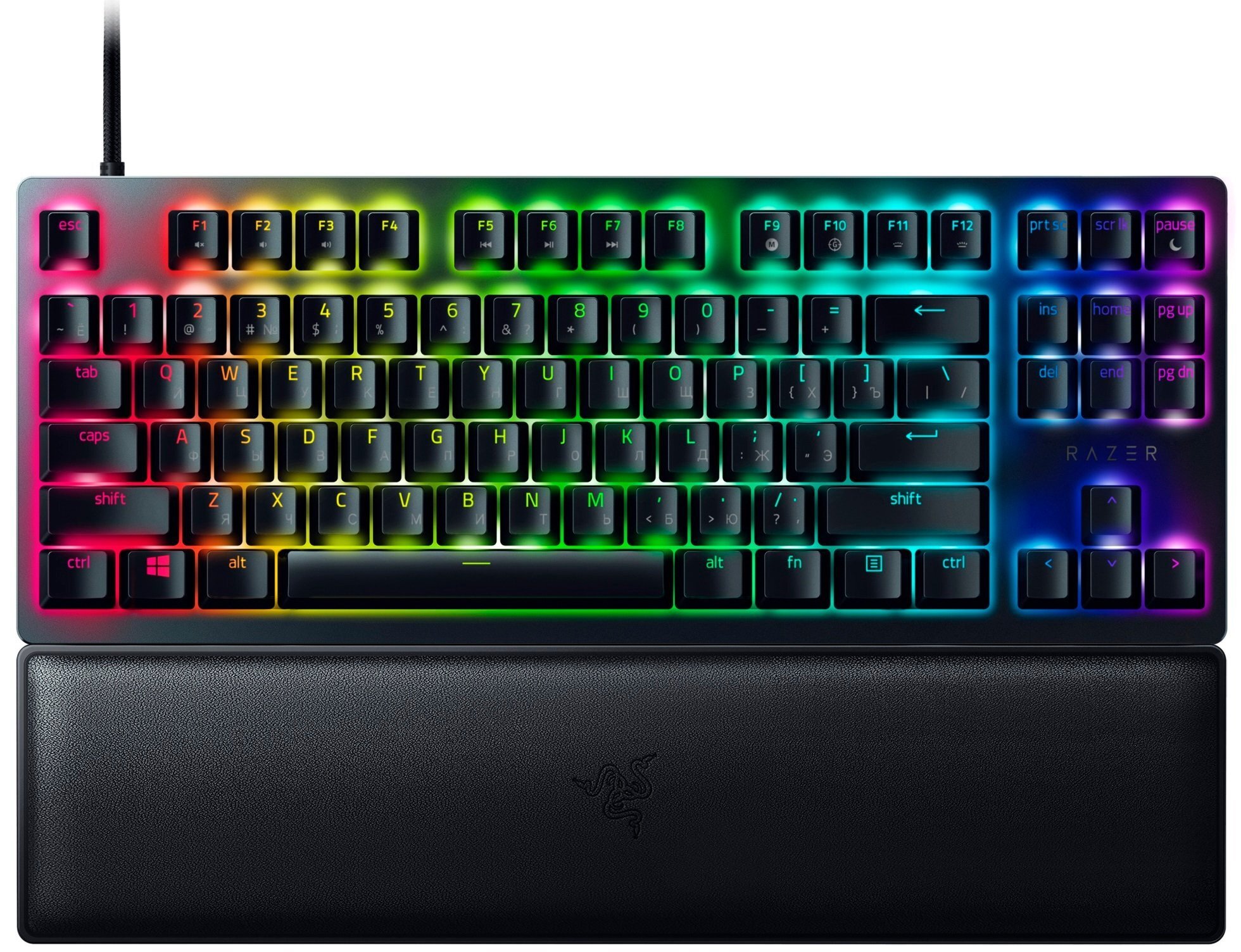 

RAZER Huntsman V2 Tenkeyless Purple Switch RU Black (RZ03-03941400-R3R1), Чёрный