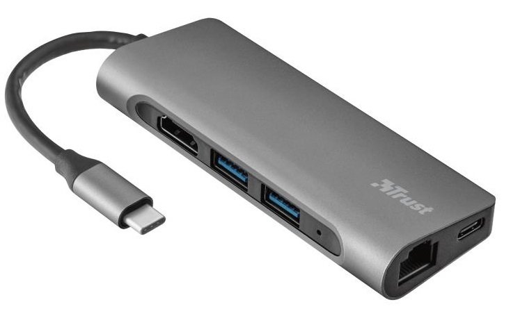

TRUST Dalyx Aluminium 7-in-1 USB-C Multi-port ALUMINIUM (23331)