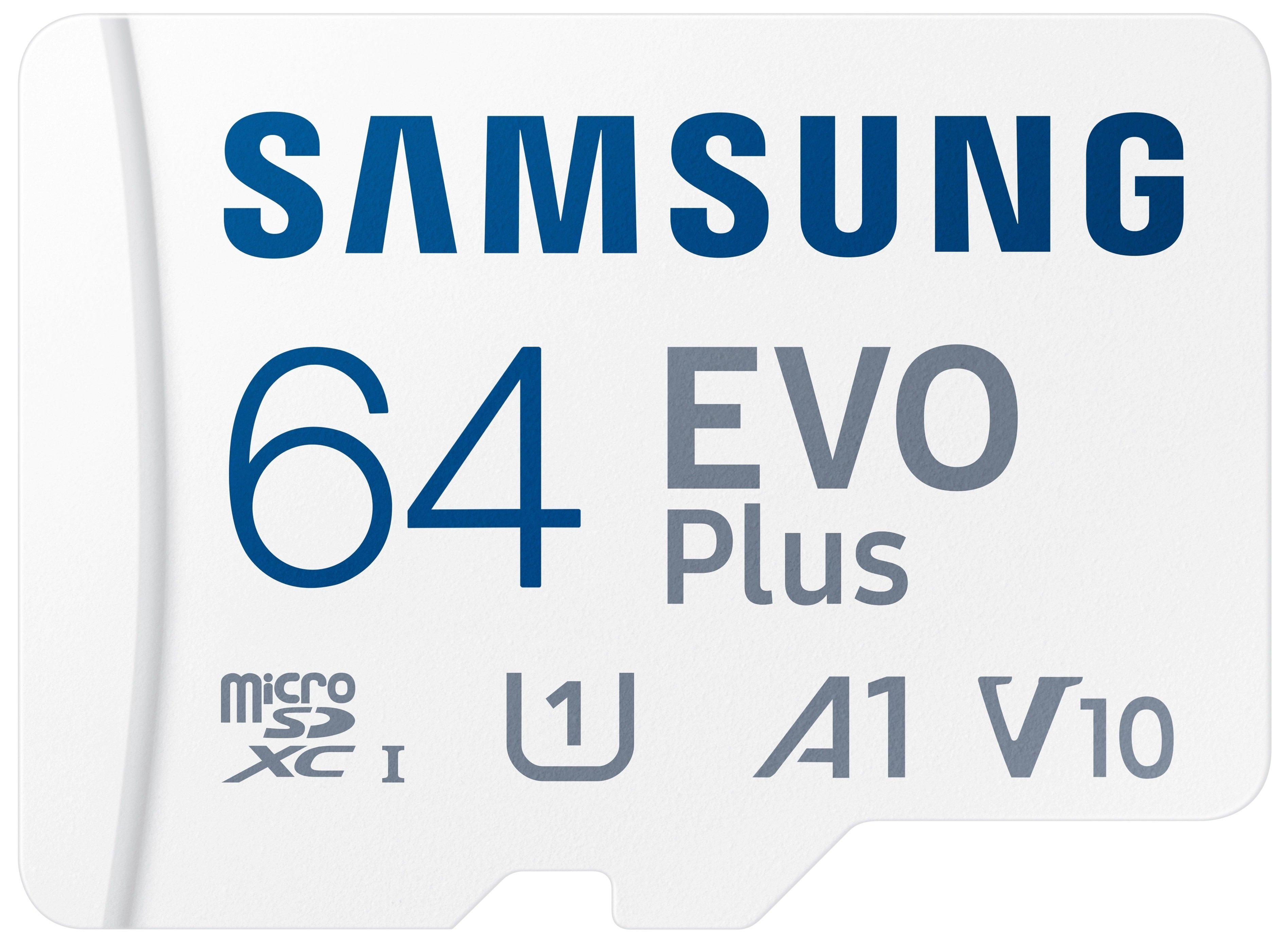 

SAMSUNG Evo Plus microSDXC 64GB Class 10 UHS-I U1 V10 A1 R130B/s + SD ад (MB-MC64KA/RU), Белый