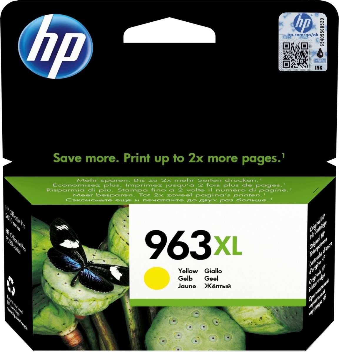 

HP 963XL High Yield Yellow Original Ink Cartridge (3JA29AE)