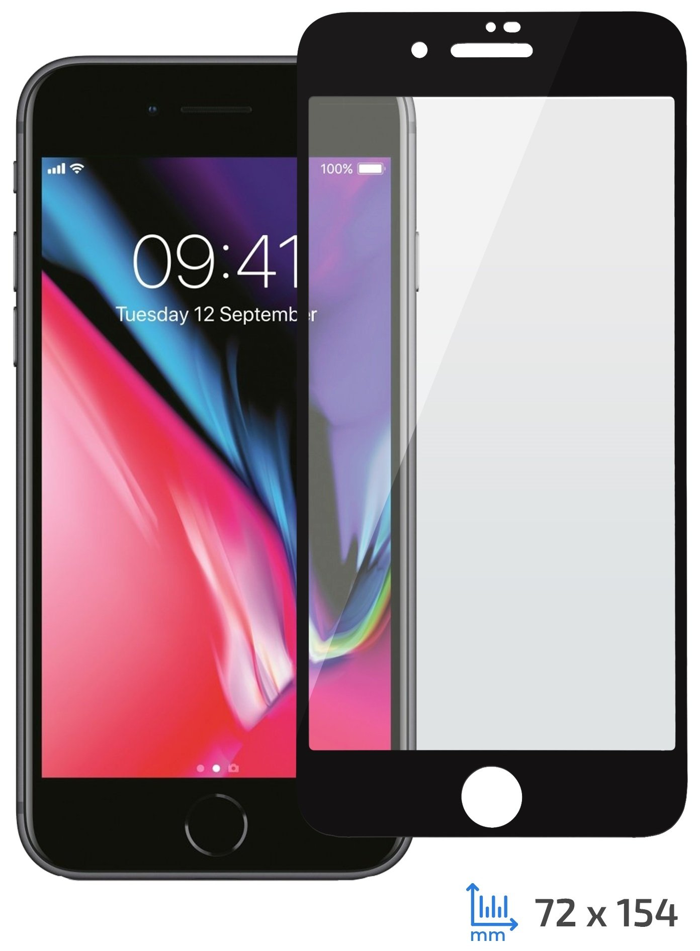 

2E iPhone Plus 7/8 2.5D black color border/Full glue (2E-TGIP-8/7P-25D