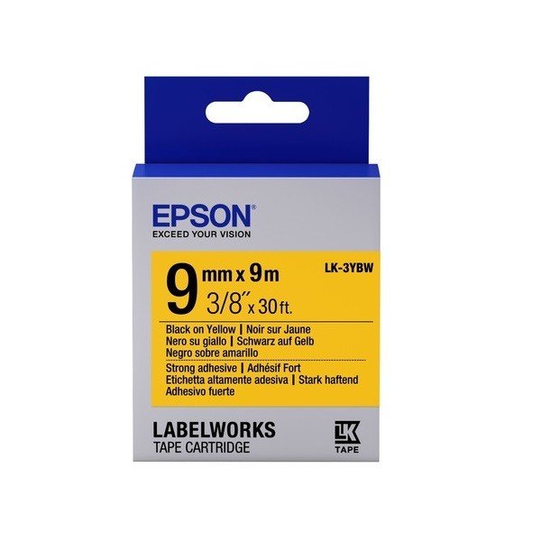 

EPSON LK3YBW LW-300/400/400VP/700 Strng adh Blk/Yell 9mm/9m (C53S653005)