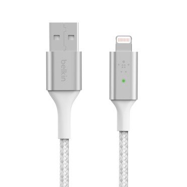 

BELKIN USB-A - Lightning, BRAIDED, 1.2m, white (CAA007BT04WH), Белый