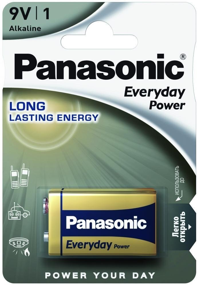 

PANASONIC EVERYDAY POWER 6LR61 (6LF22, MN1604, MX1604) 1 шт. (6LR61REE/1B)