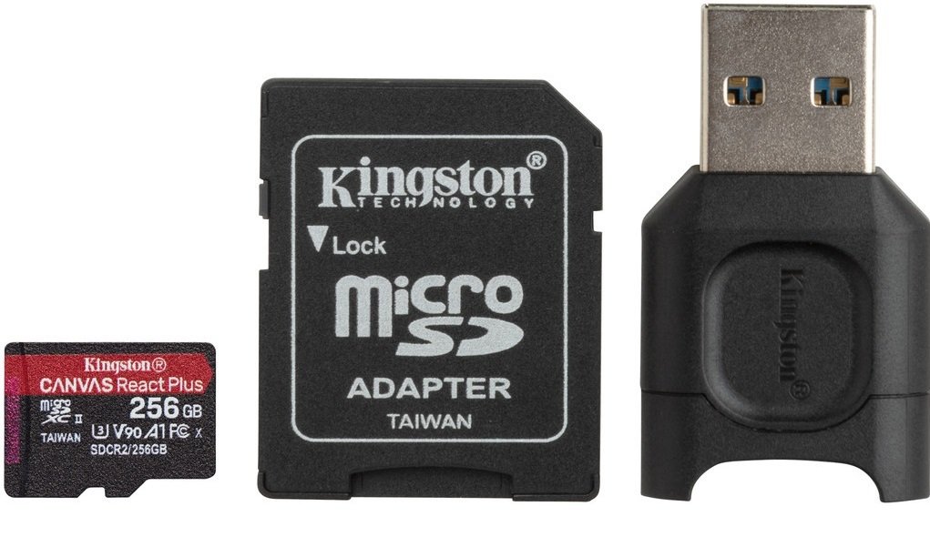 

KINGSTON microSDXC 256GB React Plus SDCR2 + MLPM Reader (MLPMR2/256GB)