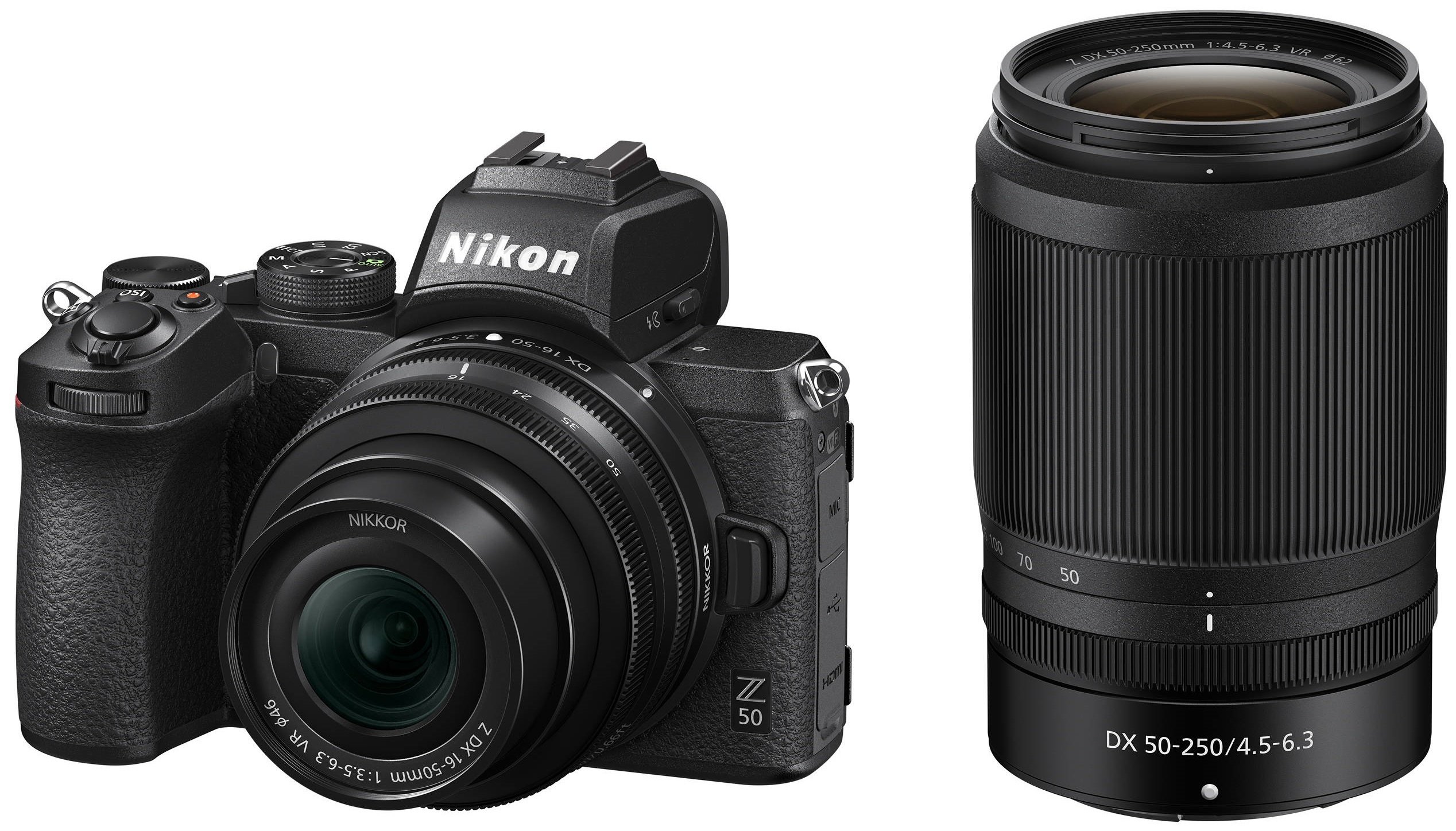 

NIKON Z50 + 16-50 VR + 50-250 VR (VOA050K002), Чёрный