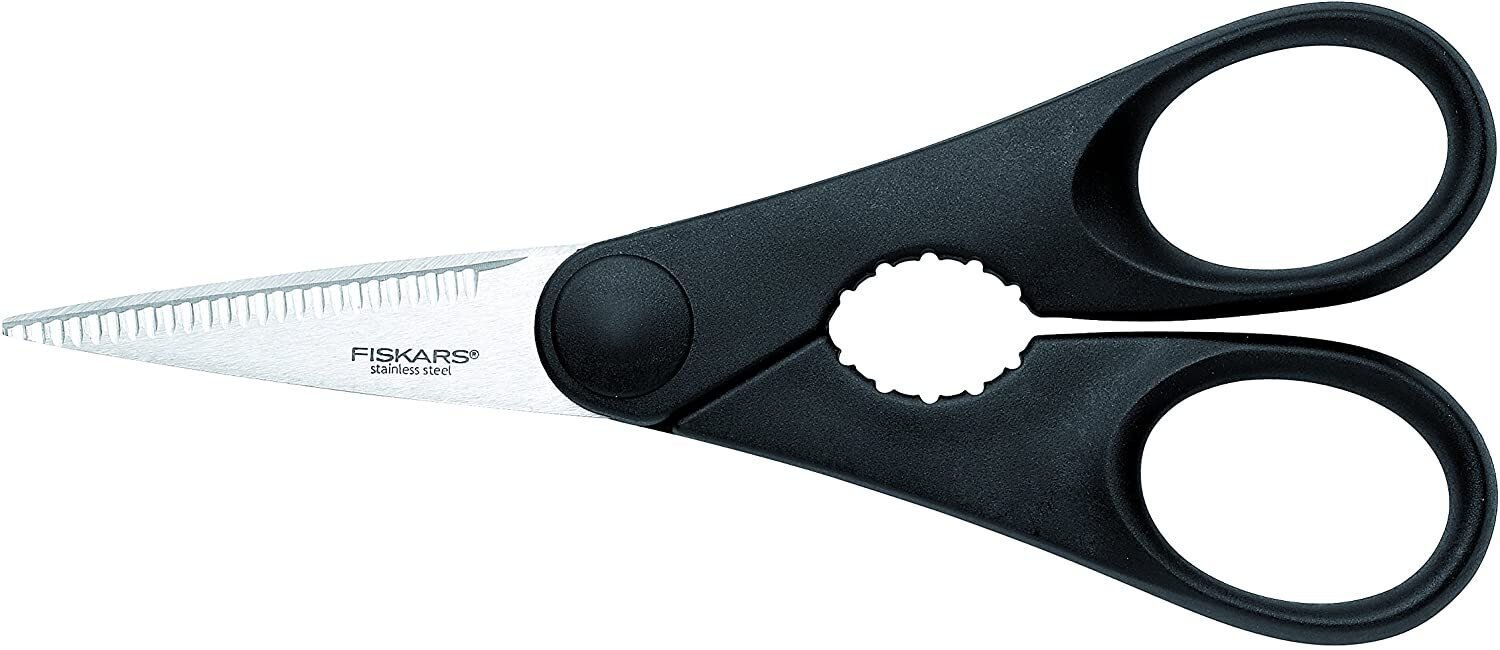 

FISKARS Ножницы кухонные Essential с открывашкой для бутылок (1023820), Чёрный