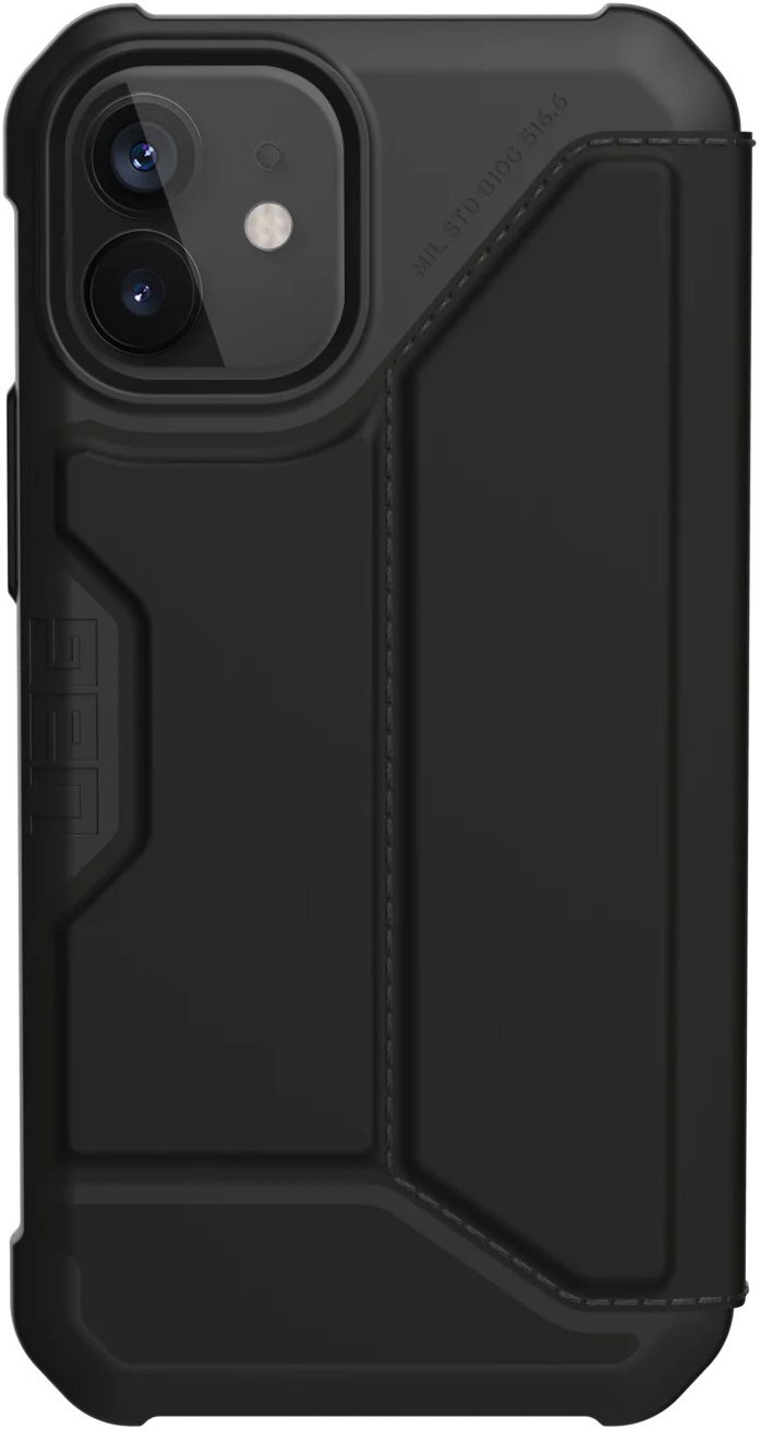 

UAG для iPhone 12/12 Pro Metropolis (PU) SATN Black (112356113840), Чёрный