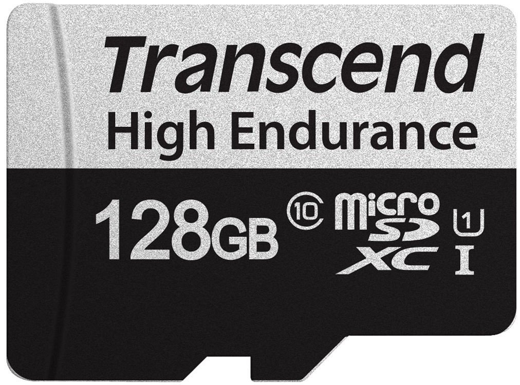 

TRANSCEND microSDXC 128GB Class 10 UHS-I U1 High Endurance (170TB) (TS128GUSD350V)
