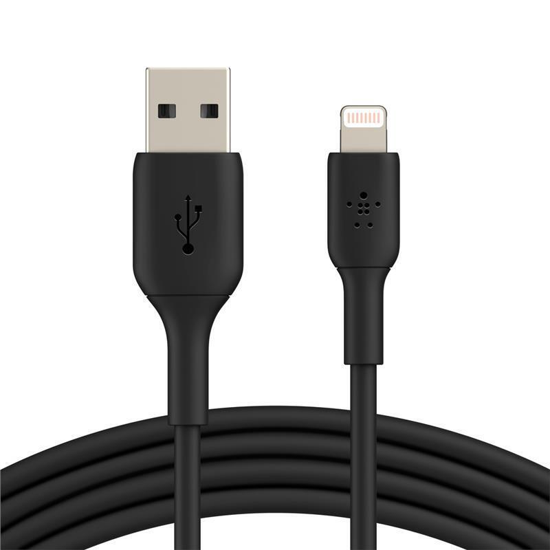 Акція на BELKIN USB-A - Lightning, 2m, PVC, black (CAA001BT2MBK) від Repka