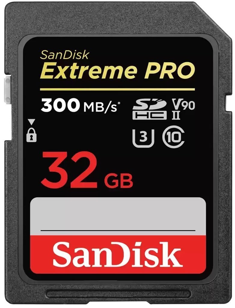 

SANDISK SDXC 32GB Class 10 Extreme Pro UHS-II U3 V90 (SDSDXDK-032G-GN4IN), Чёрный