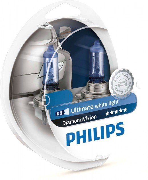 

PHILIPS H1 Diamond Vision, 5000K, 2шт/блистер (12258DVS2)