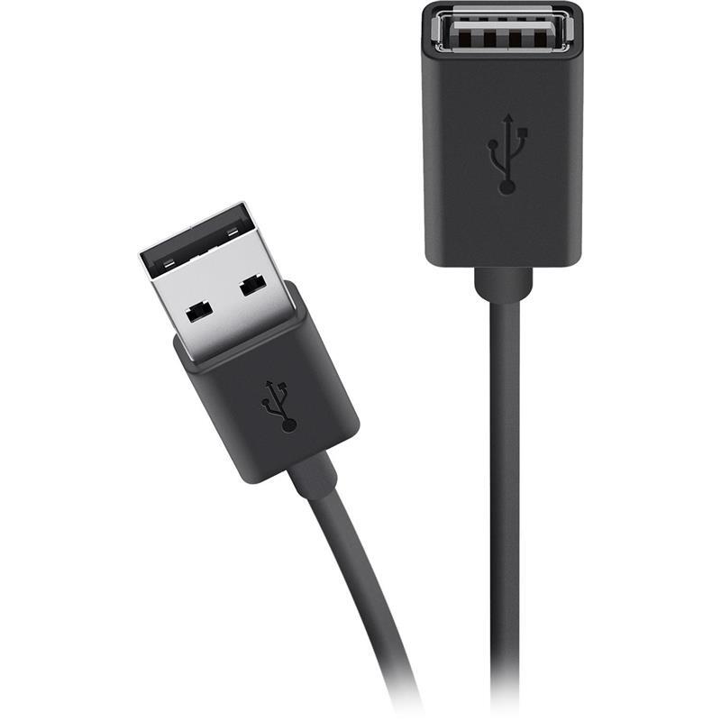 

BELKIN USB 2.0 (AM/AF) Extension cable 4.8m, black (F3U153BT4.8M), Чёрный